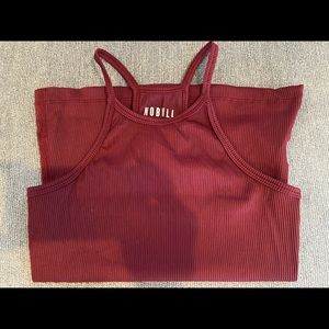 NoBull halter tank top in size medium. Wine.